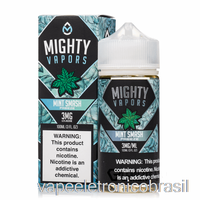 Vape Recarregável Mint Smash Free - Mighty Vapors - 100ml 0mg